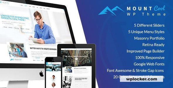 1703736344 mountcool single page portfolio wordpress theme
