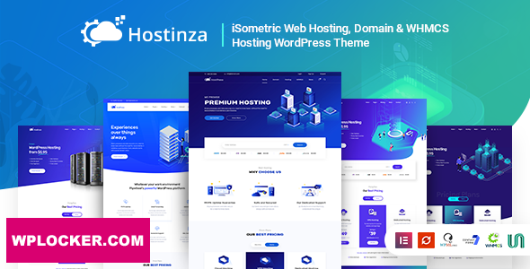 Hostinza v3.2.1 — Изометрический домен и тема WordPress для хостинга Whmcs