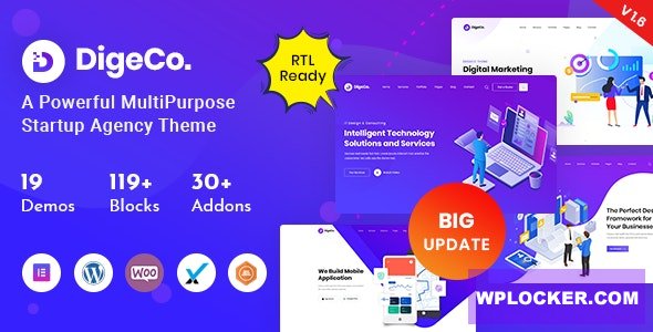 Digeco v2.2.1 – Startup Agency WordPress Theme