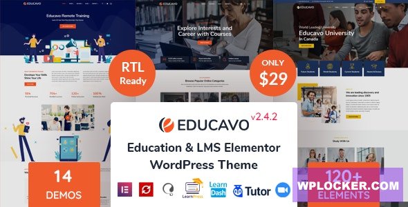 Educavo v3.3.4 — Онлайн-курсы и образовательная тема WordPress.