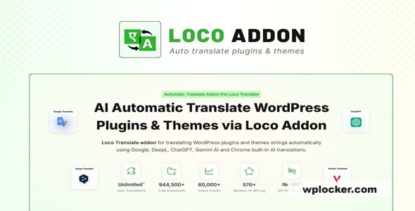 LocoAI v2.2.0 – Автоматический перевод для Loco Translate (Pro)