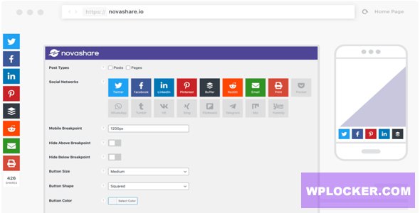 Novashare v1.6.3 — Плагин для социального шаринга WordPress