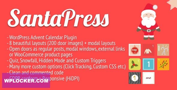SantaPress v1.7.3 — Адвент-календарь и викторина для WordPress