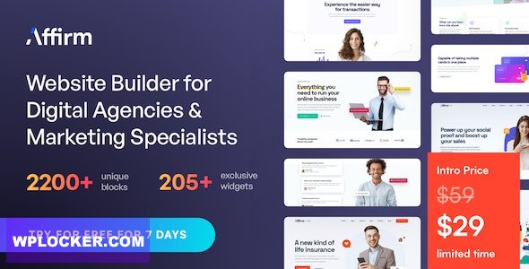 Affirm v4.2.4 — Маркетинговая и цифровая агенция WordPress тема nulled