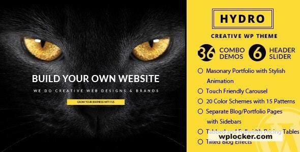 HYDRO v3.5 — Одностраничное портфолио WordPress тема