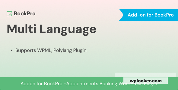Multi Language Add-on for BookPro Plugin v1.0.0