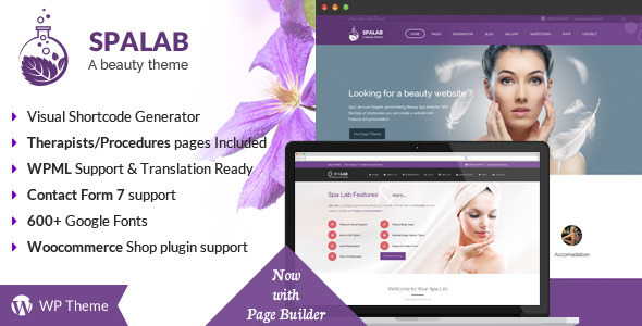 Spa Lab v6.7 — Тема WordPress для салона красоты