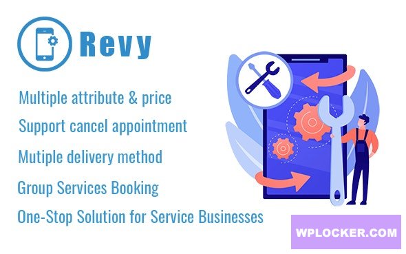 Revy v2.5 — WordPress система бронирования для сервисов по ремонту