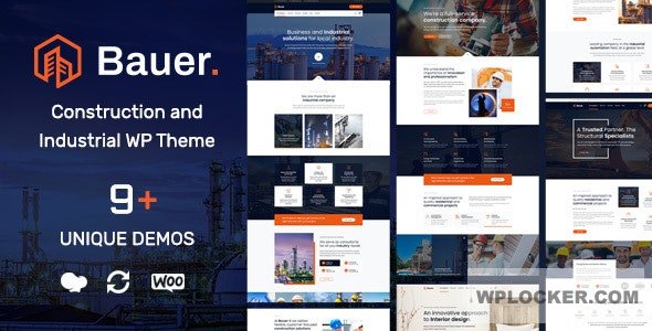 Bauer v1.33 — Тема WordPress для строительства и промышленности